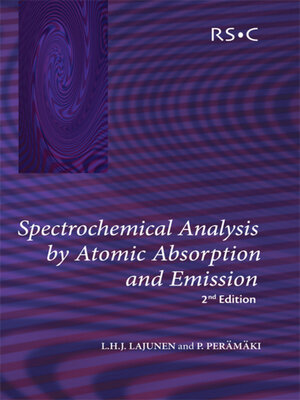cover image of Spectrochemical Analysis by Atomic Absorption and Emission
